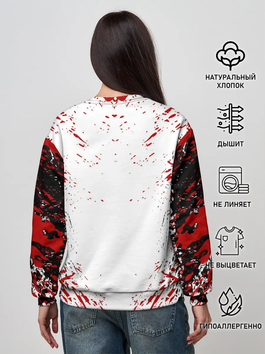 Женский свитшот / БЕРСЕРК ЧЁРНАЯ МАСКА / BERSERK BLACK MASK