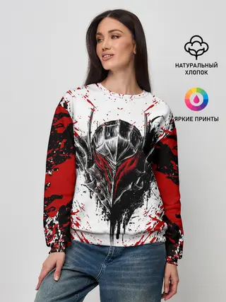 Женский свитшот / БЕРСЕРК ЧЁРНАЯ МАСКА / BERSERK BLACK MASK