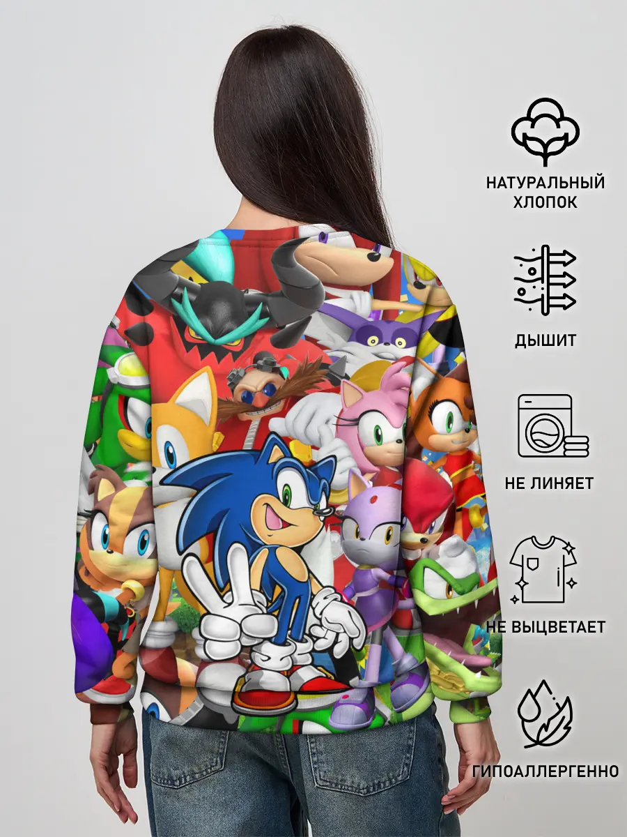 Женский свитшот / Sonic ПЕРСОНАЖИ