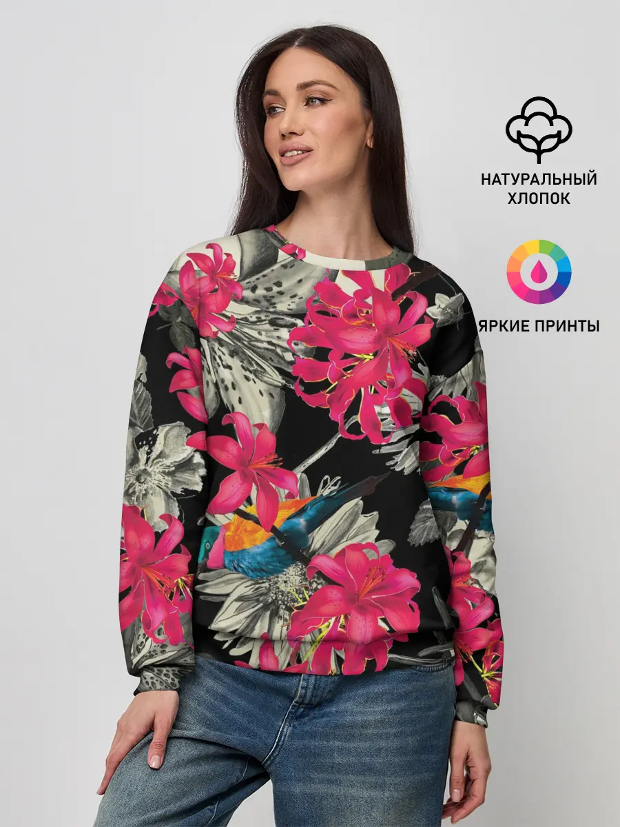 Женский свитшот / Цветы
