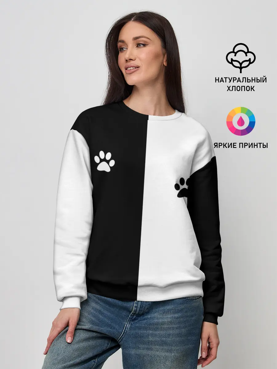 Женский свитшот / Кошачьи следы