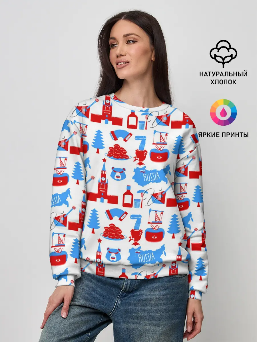 Женский свитшот / РОССИЯ УЗОР