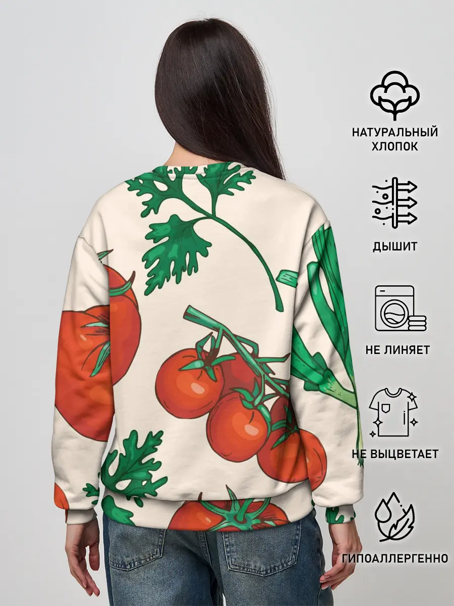 Женский свитшот / Летние овощи