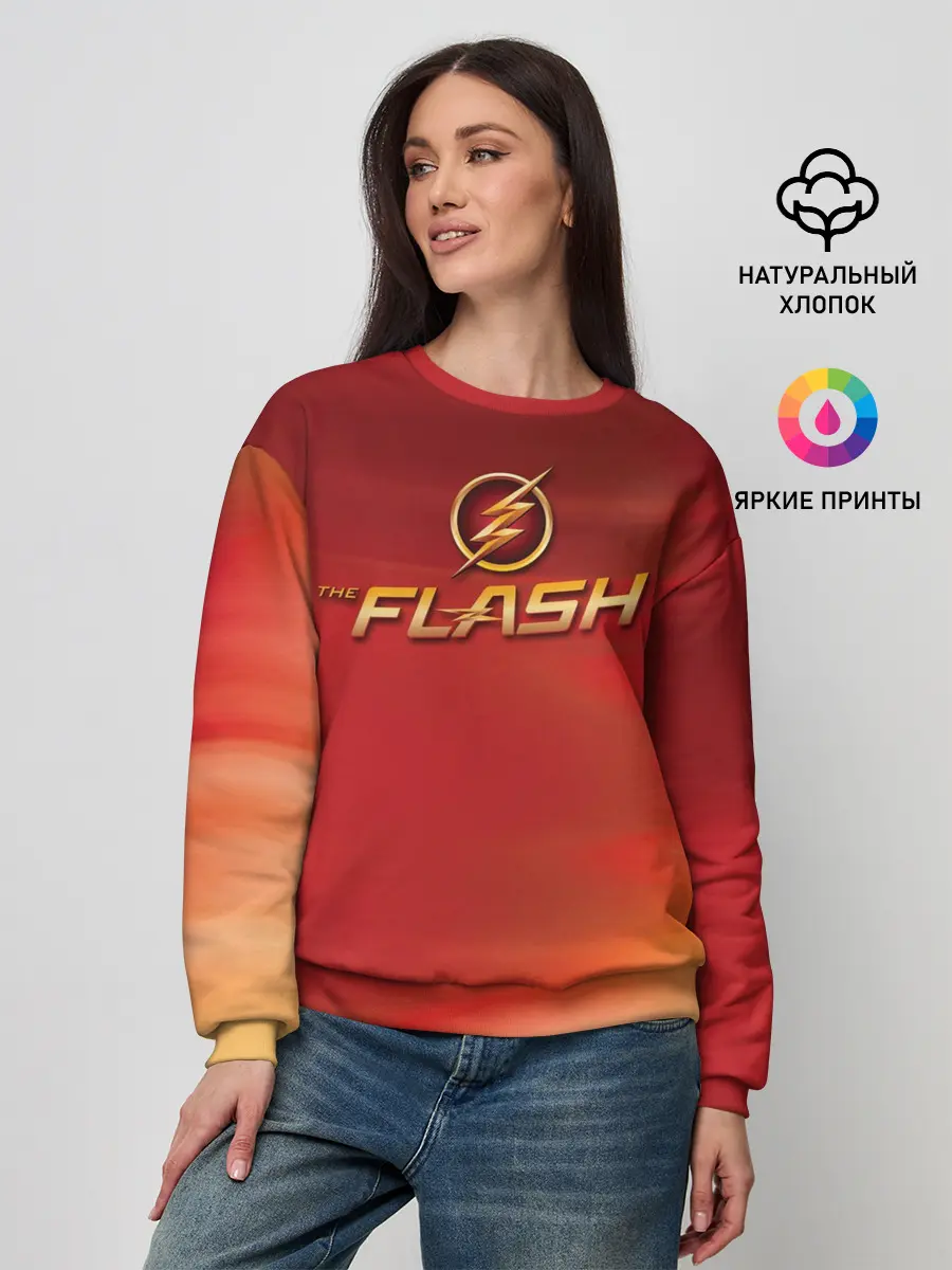 Женский свитшот / The Flash Logo Pattern