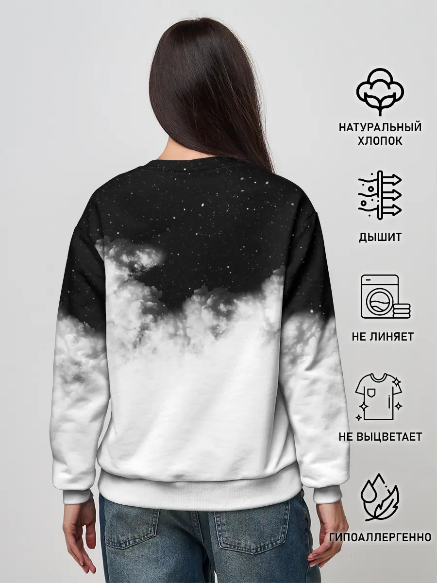 Женский свитшот / Galaxy wolf