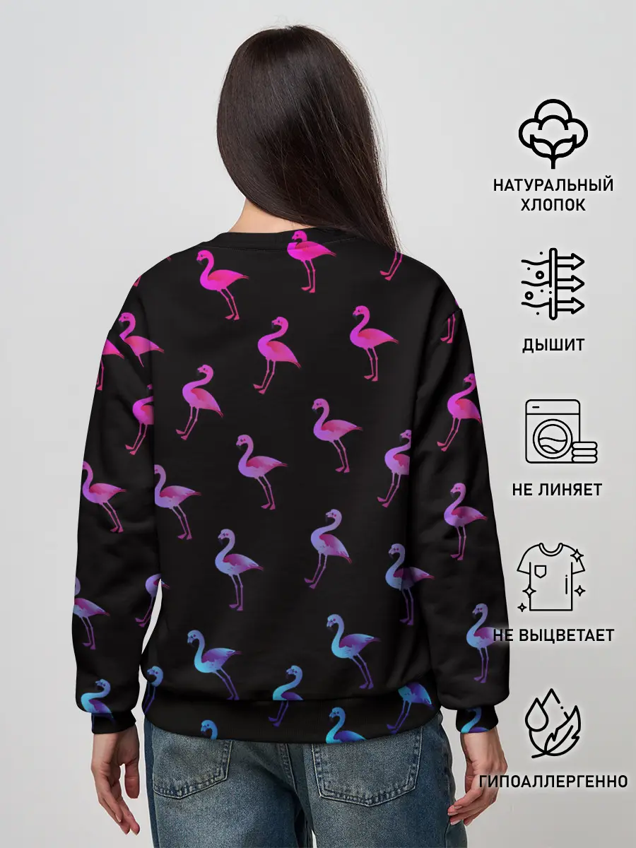 Женский свитшот / Фламинго