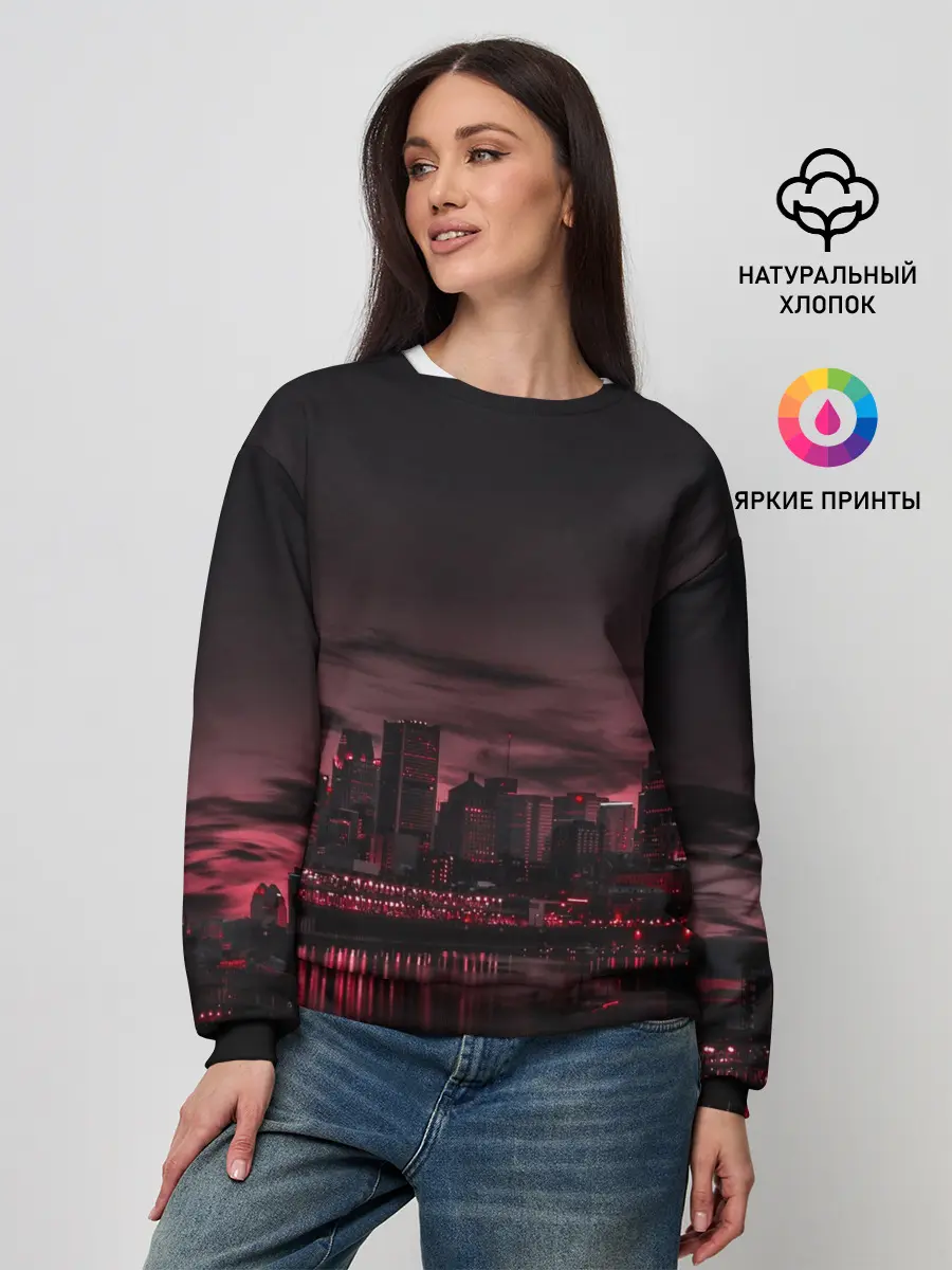 Женский свитшот / shadow night city