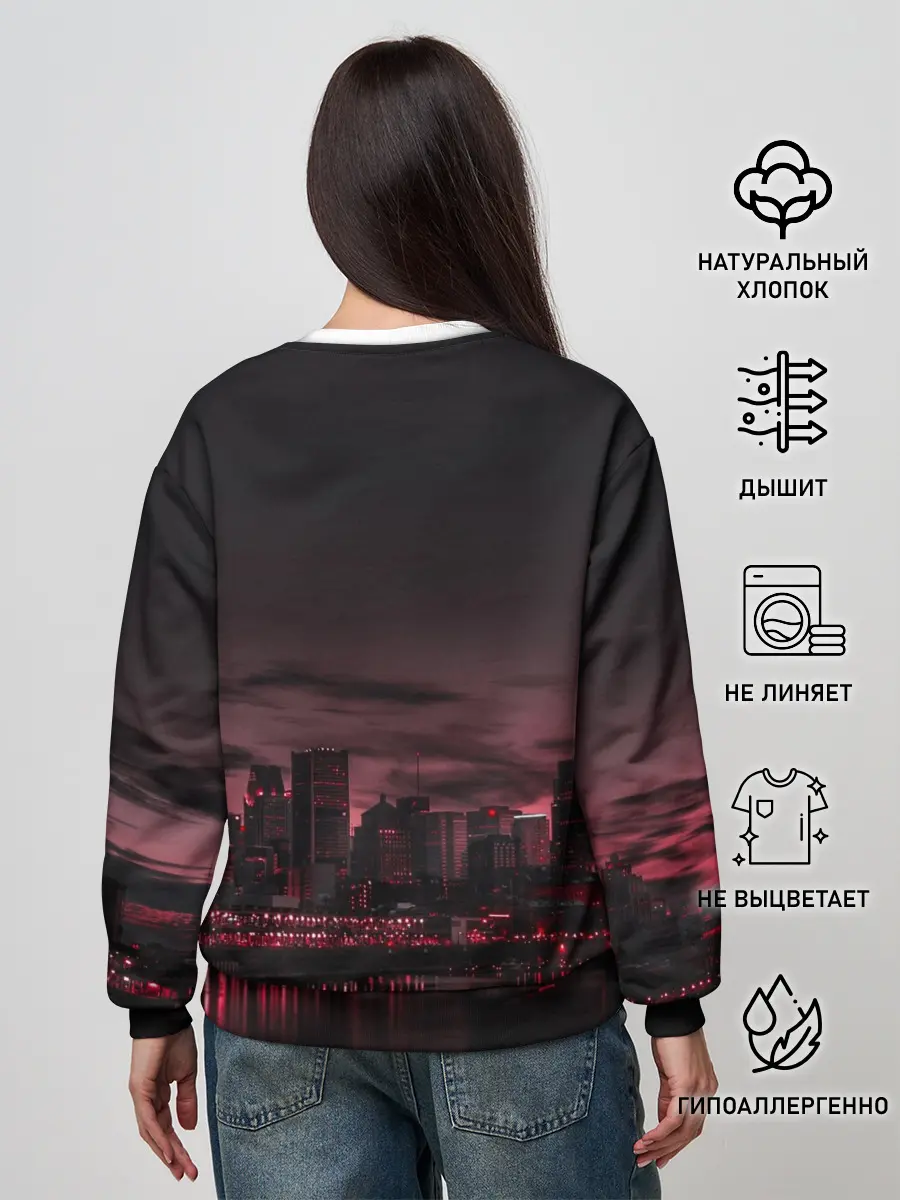Женский свитшот / shadow night city