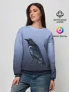 Женский свитшот / футуристический ворон