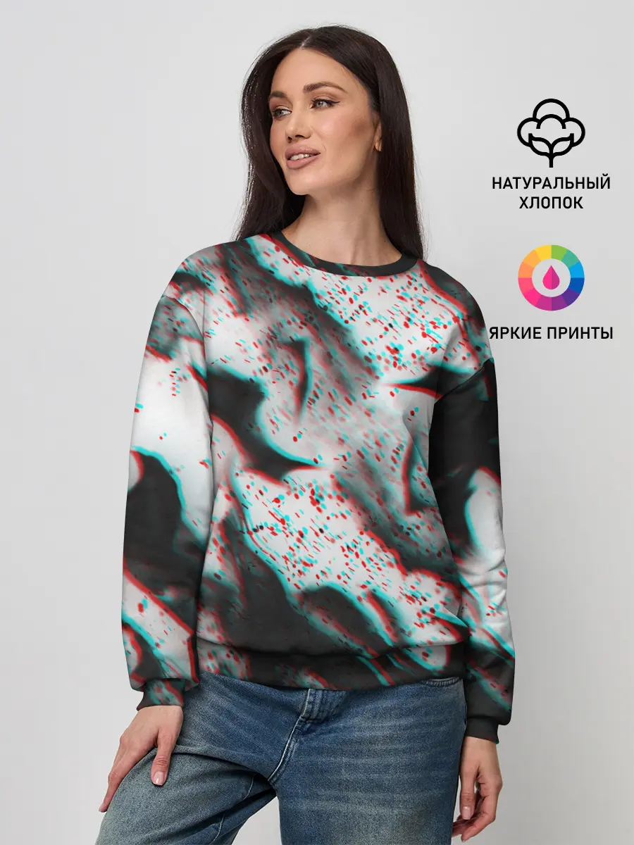 Женский свитшот / ОГОНЬ ГЛИТЧ