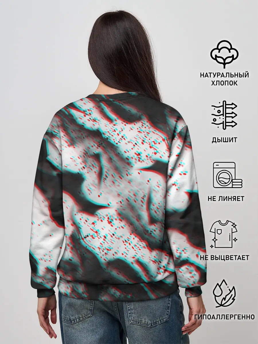 Женский свитшот / ОГОНЬ ГЛИТЧ