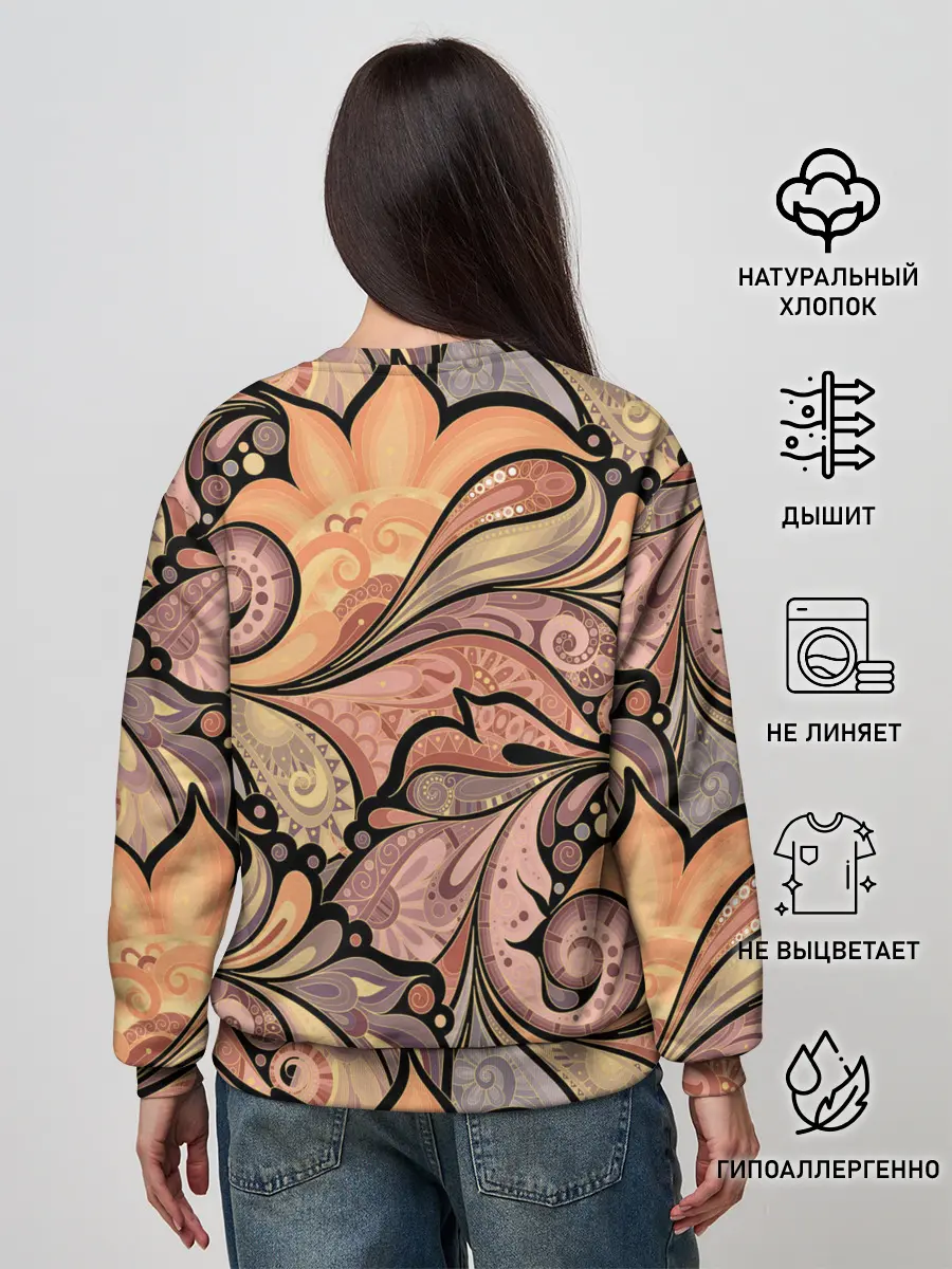 Женский свитшот / дудл узоры