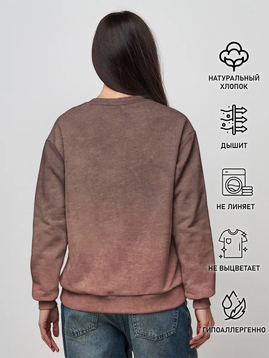 Женский свитшот / Чуя Накахар на состаренном фоне