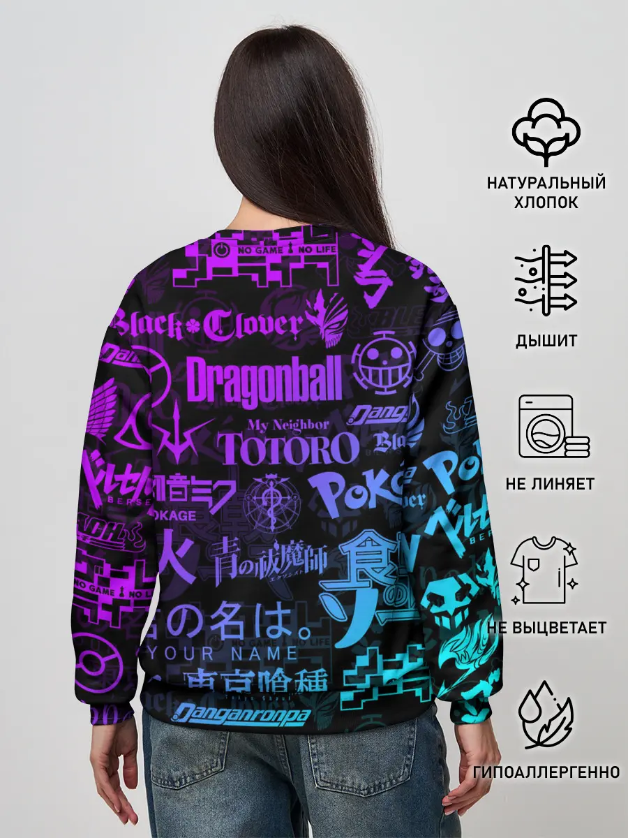 Женский свитшот / ЛОГОТИПЫ АНИМЕ