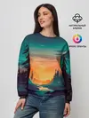 Женский свитшот / Закат Лес