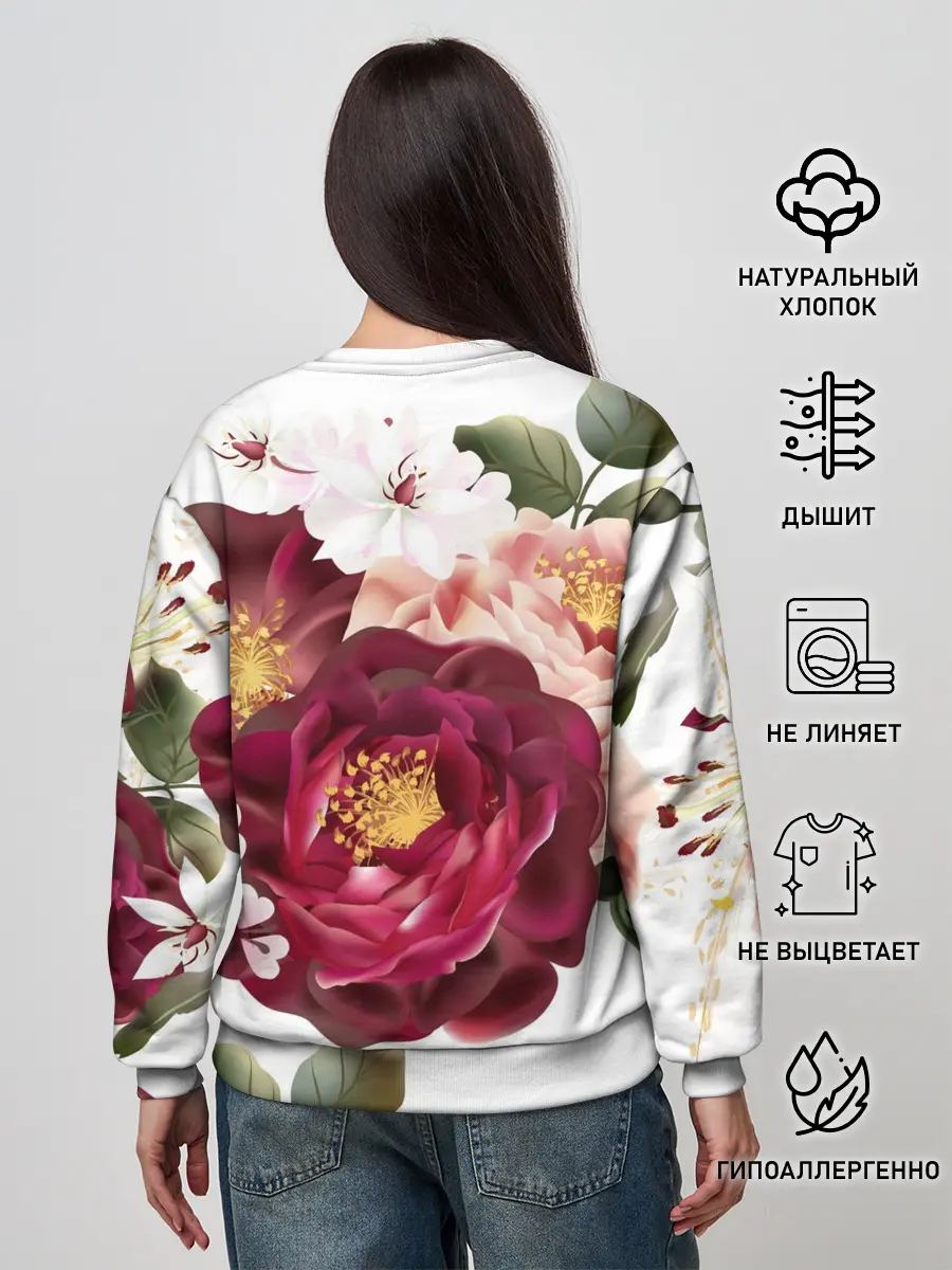 Женский свитшот / Розы