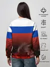 Женский свитшот / Россия огонь