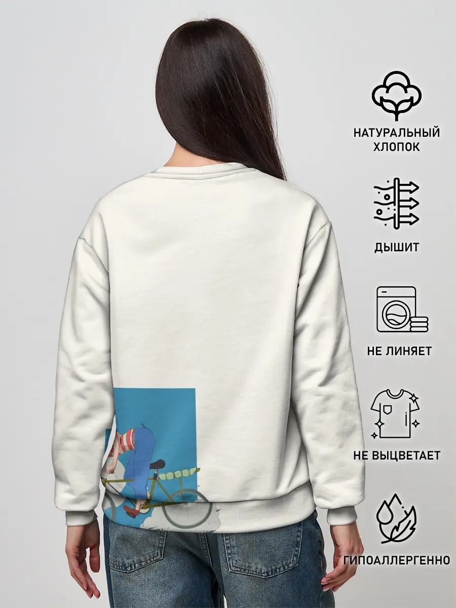 Женский свитшот / Kiki’s Delivery Service на метле