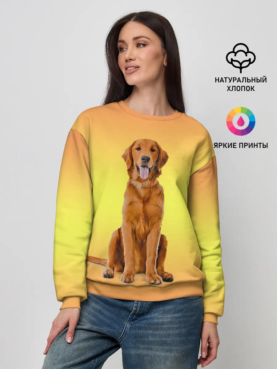 Женский свитшот / Золотистый ретривер
