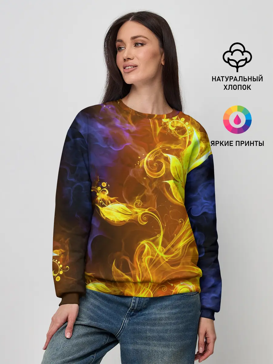 Женский свитшот / Огненный цветок