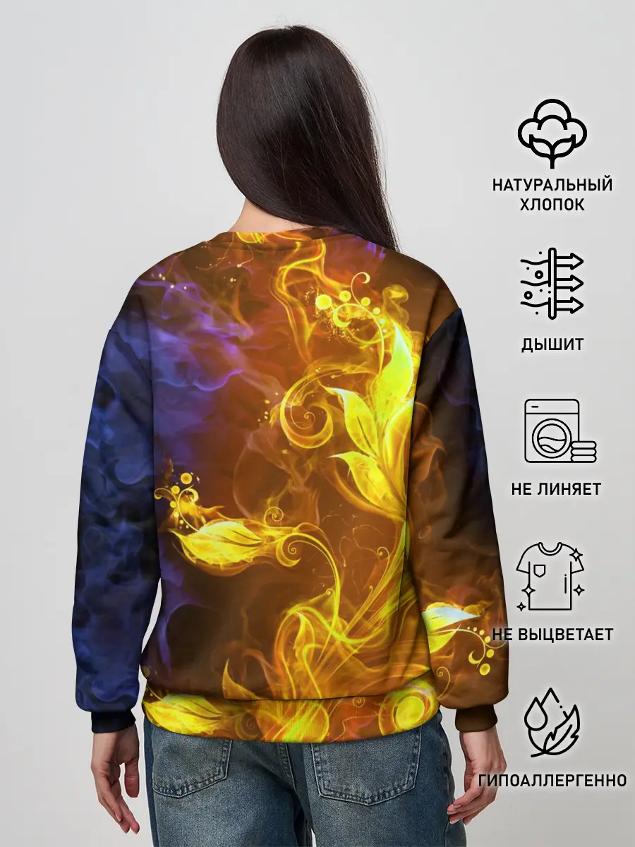 Женский свитшот / Огненный цветок