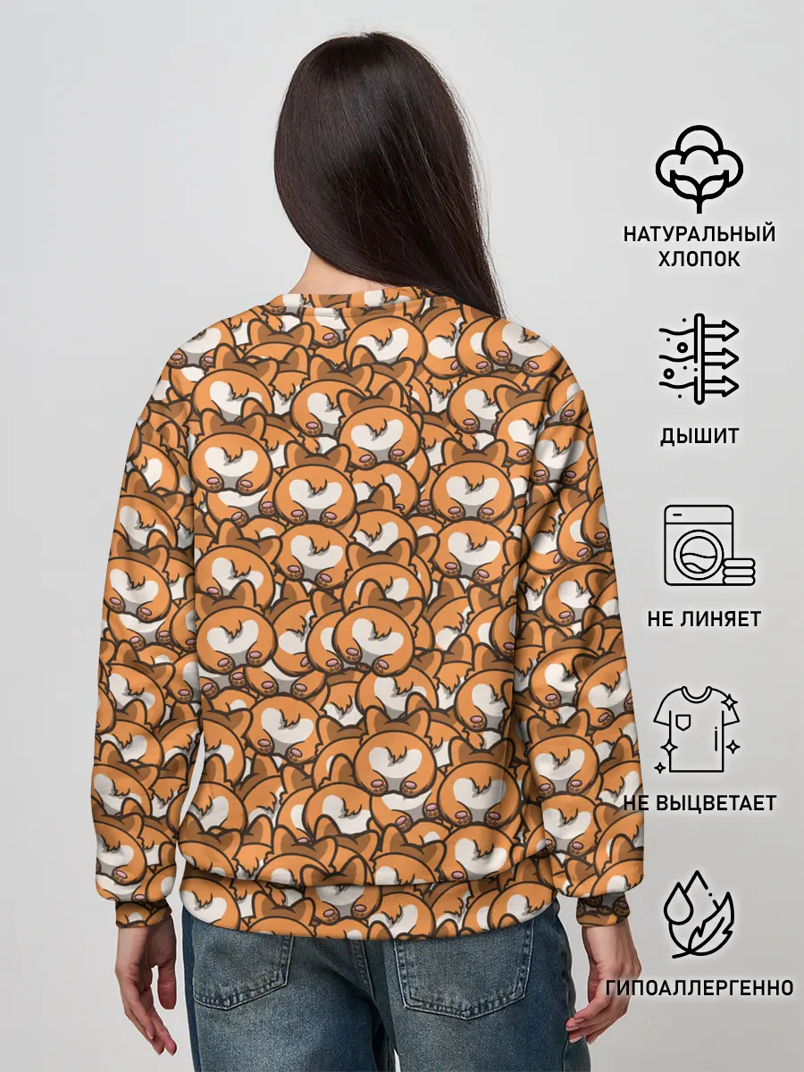 Женский свитшот / Попки Корги