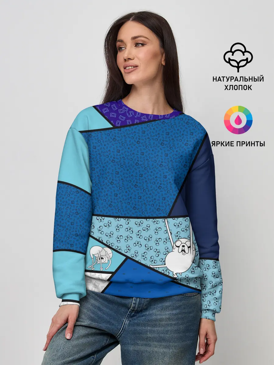 Женский свитшот / Finn&Jake. Geometric