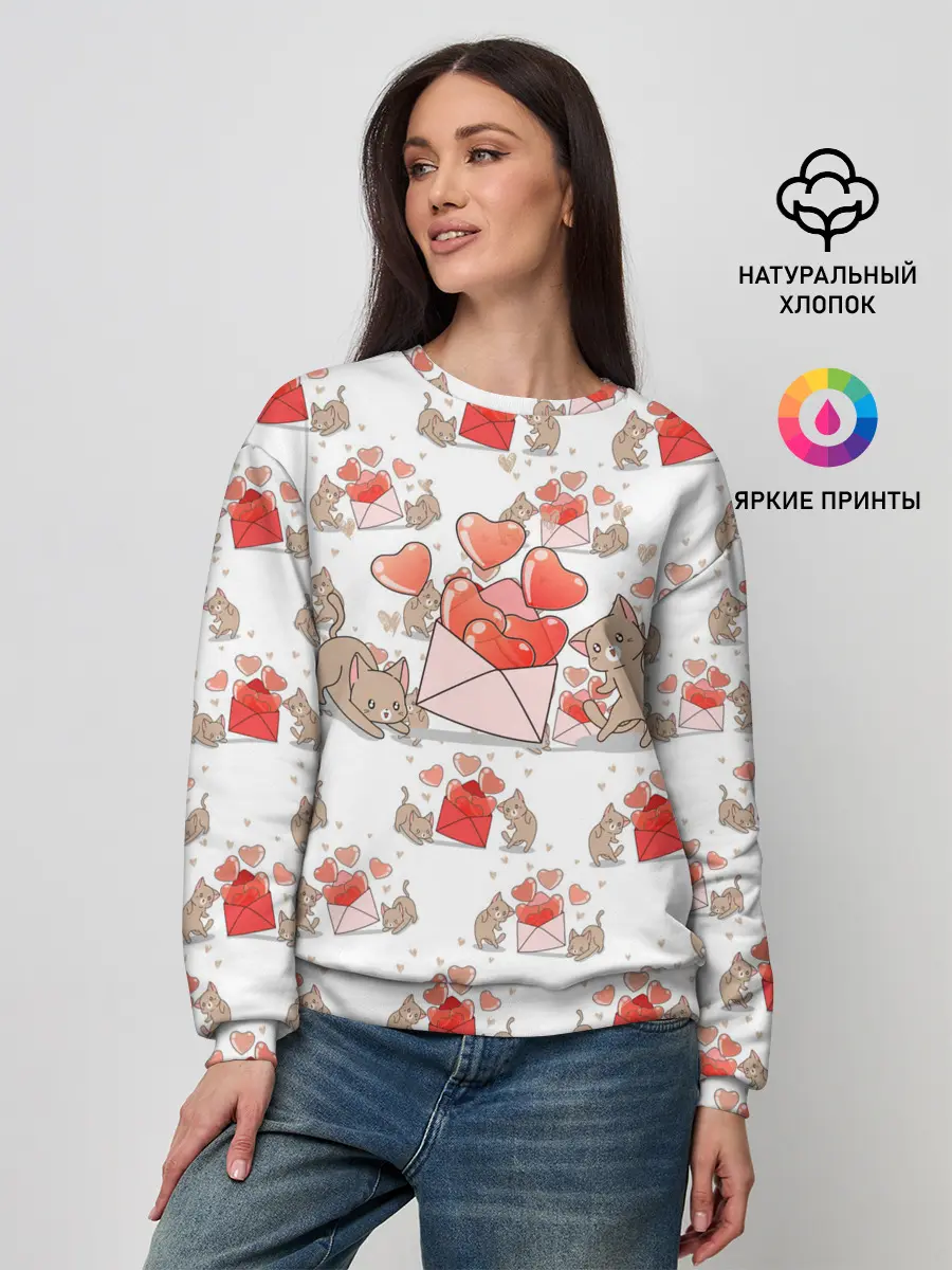 Женский свитшот / Котики