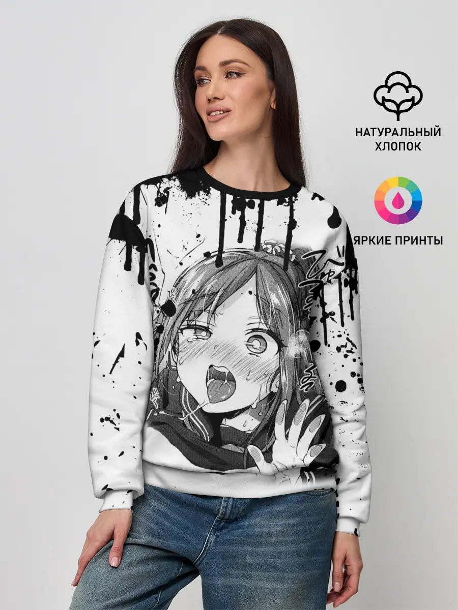 Женский свитшот / АХЕГАО с подтёками