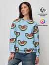Женский свитшот / Пиксельный арбуз
