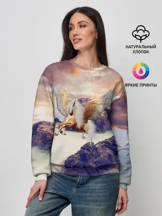 Женский свитшот / Sea Sunset Horse