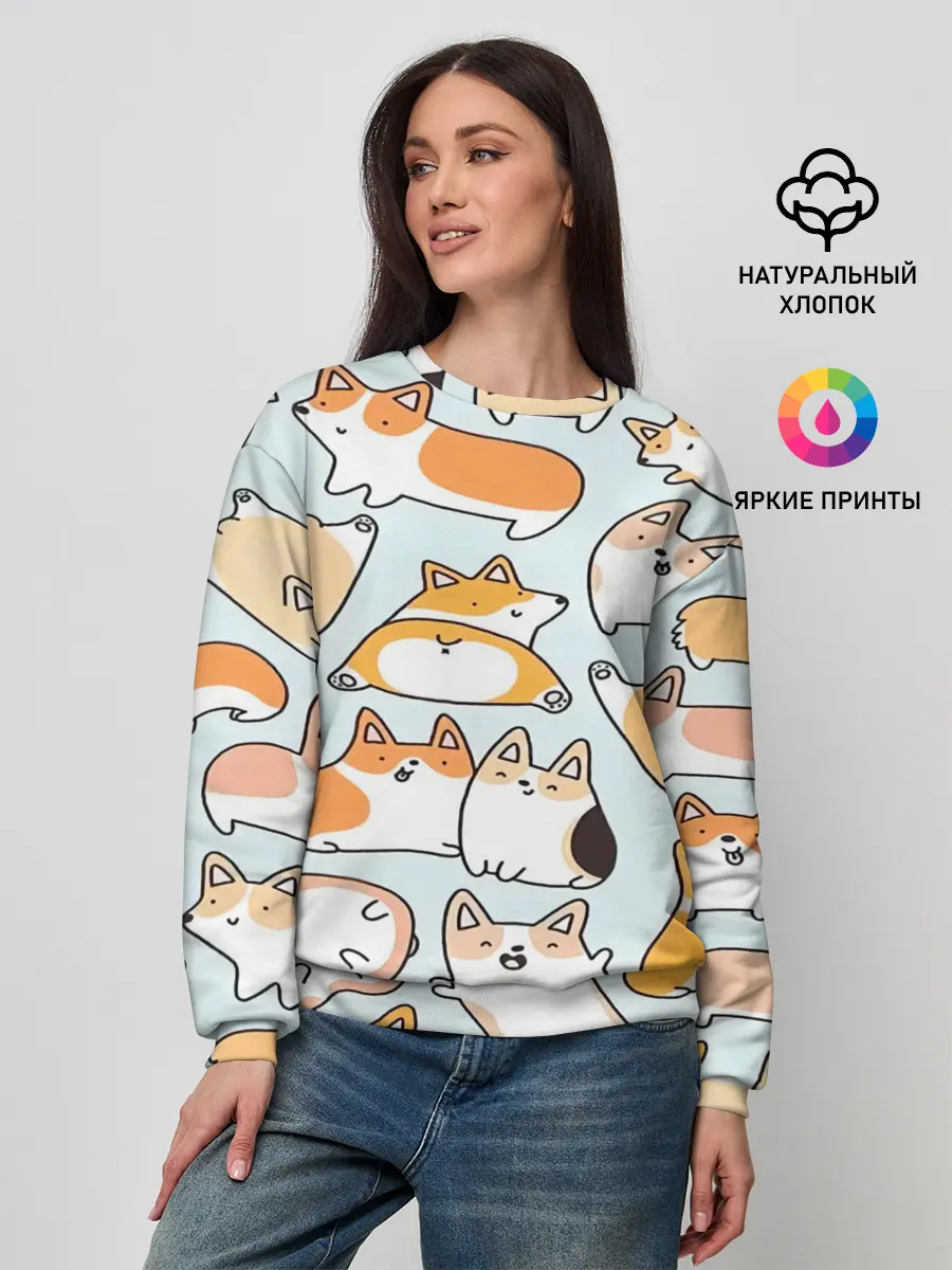 Женский свитшот / Корги
