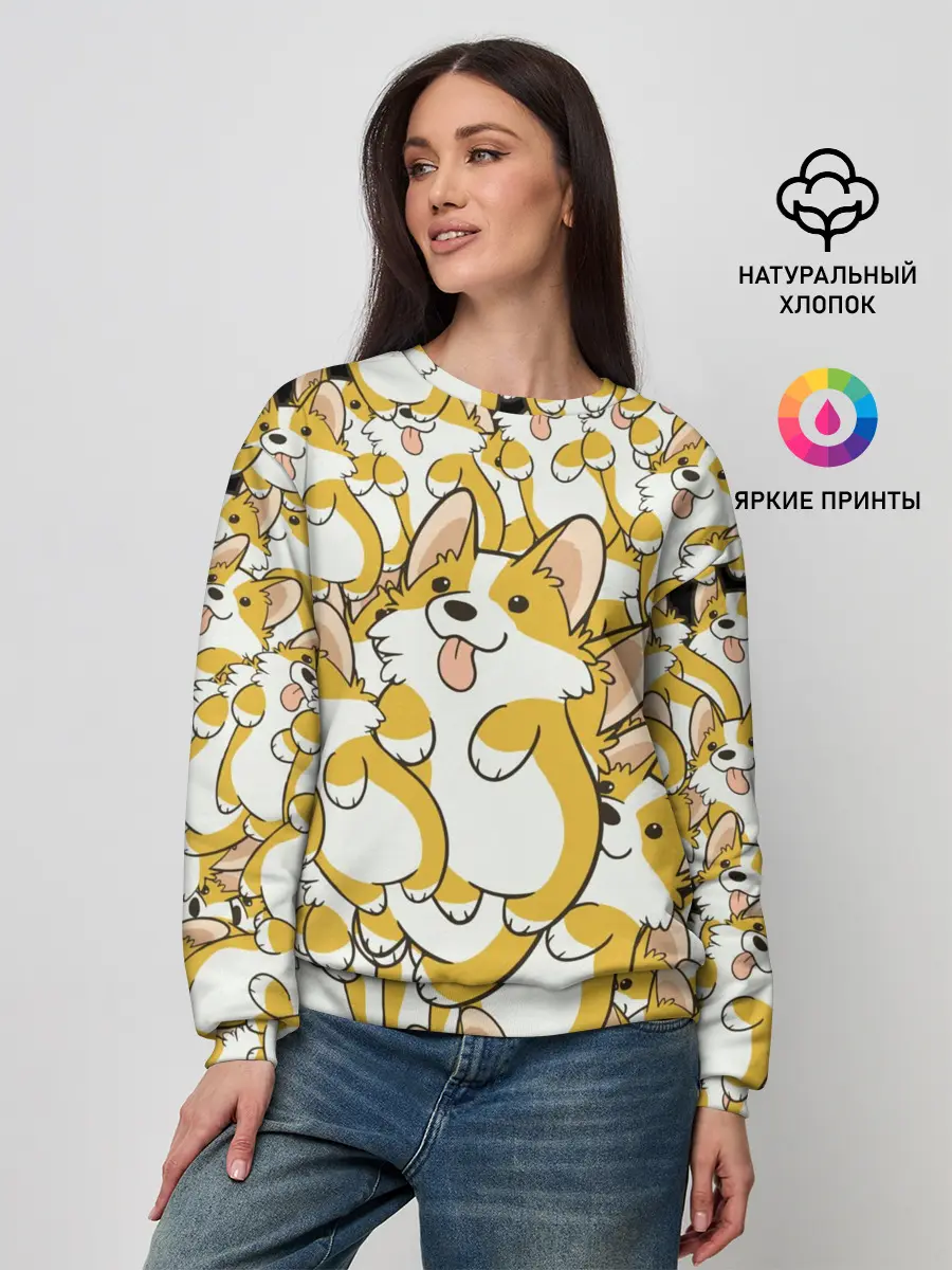 Женский свитшот / Корги