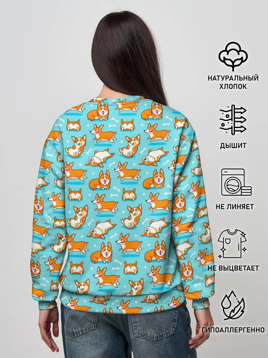 Женский свитшот / Корги