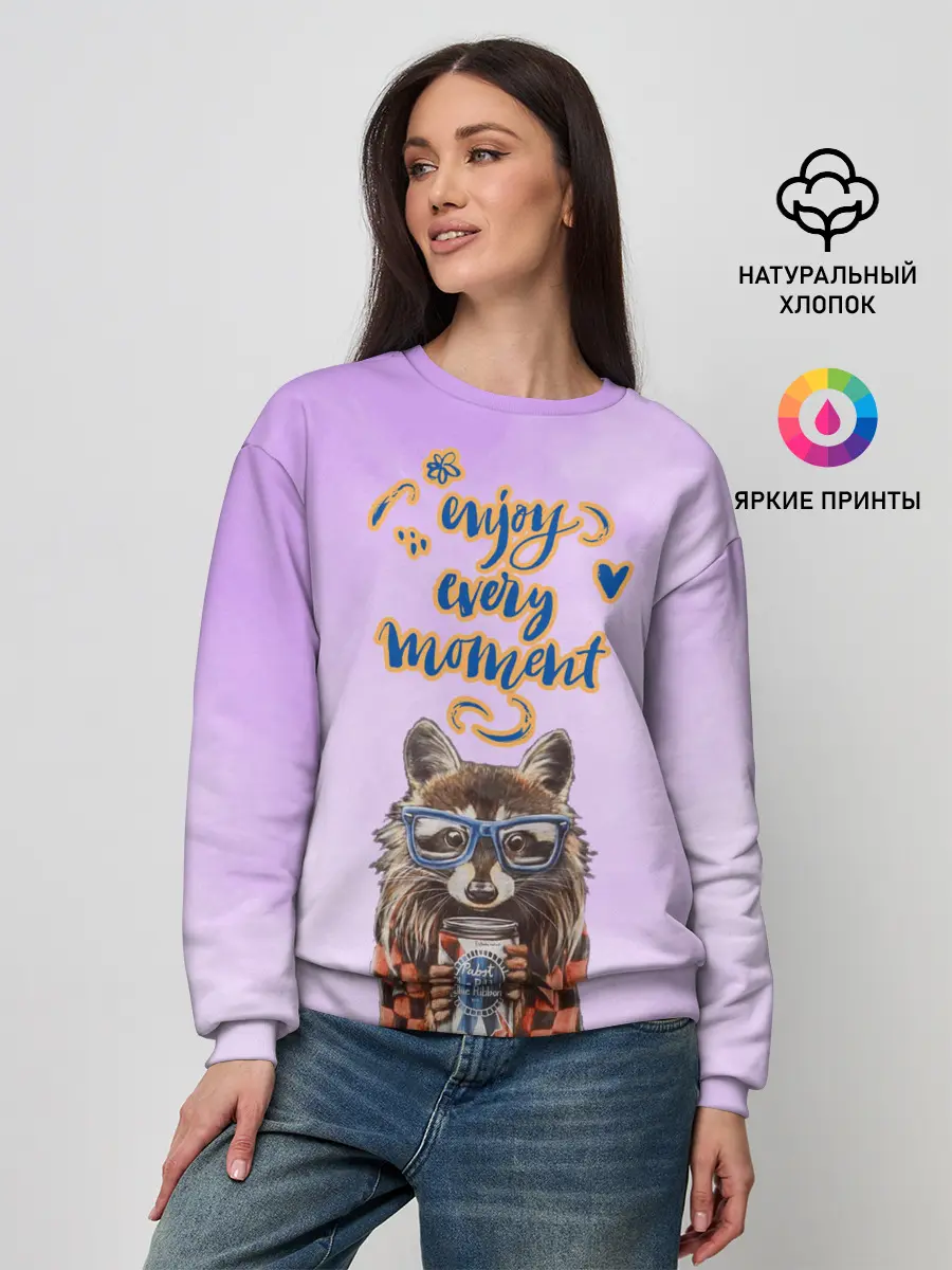 Женский свитшот / Енот