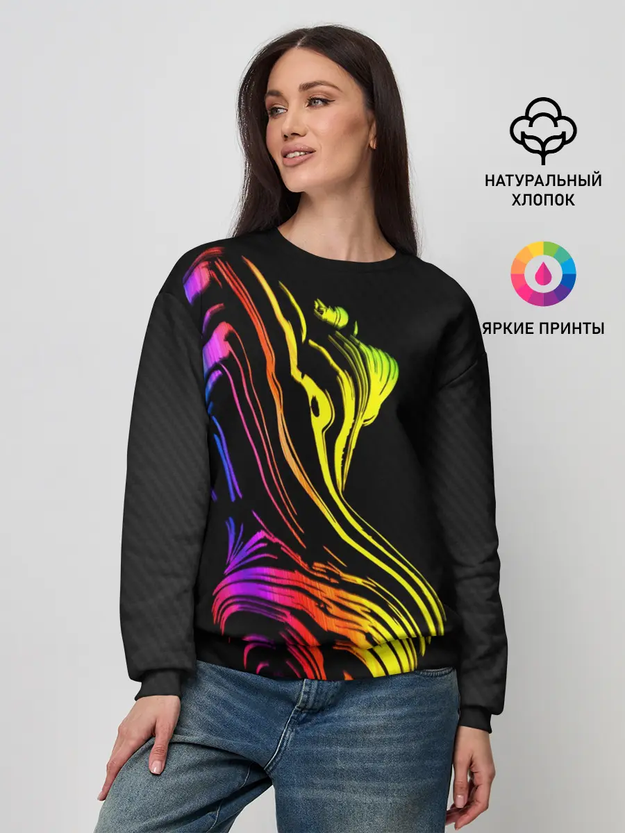 Женский свитшот / Девушка и волны 2