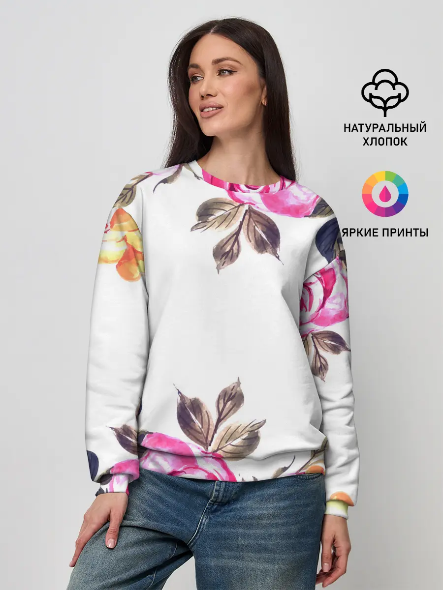 Женский свитшот / Розы