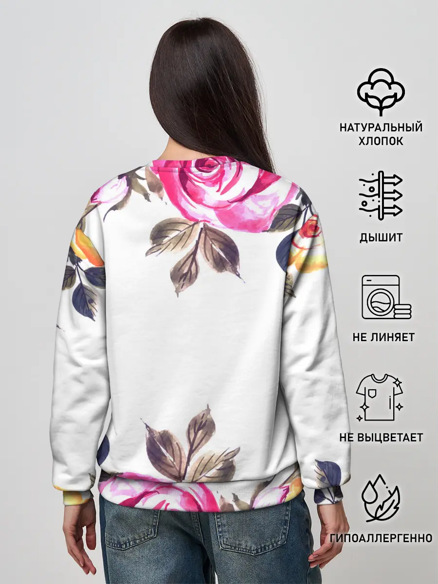Женский свитшот / Розы