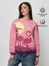 Женский свитшот / фламинго
