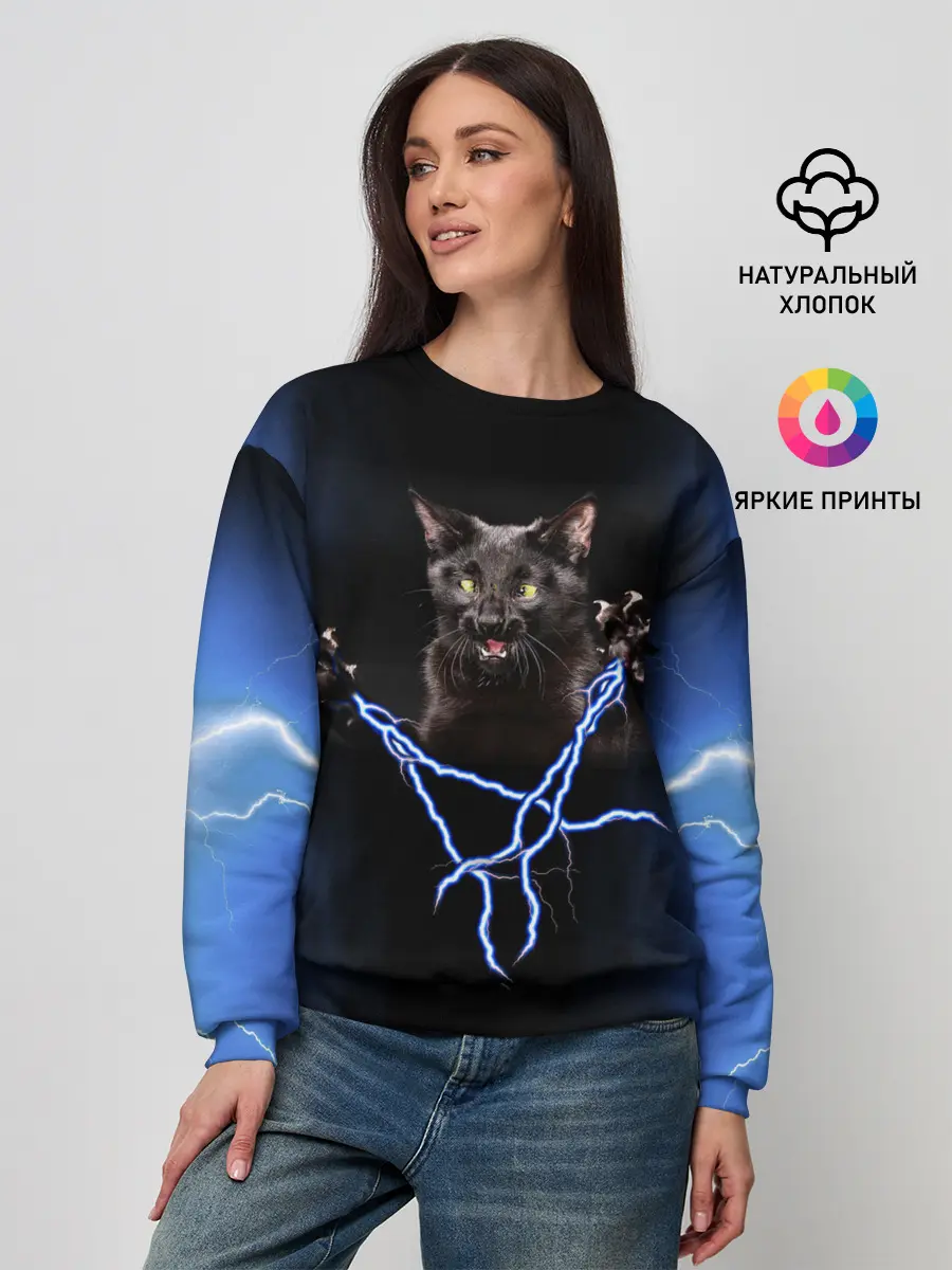 Женский свитшот / Грозовой кошак