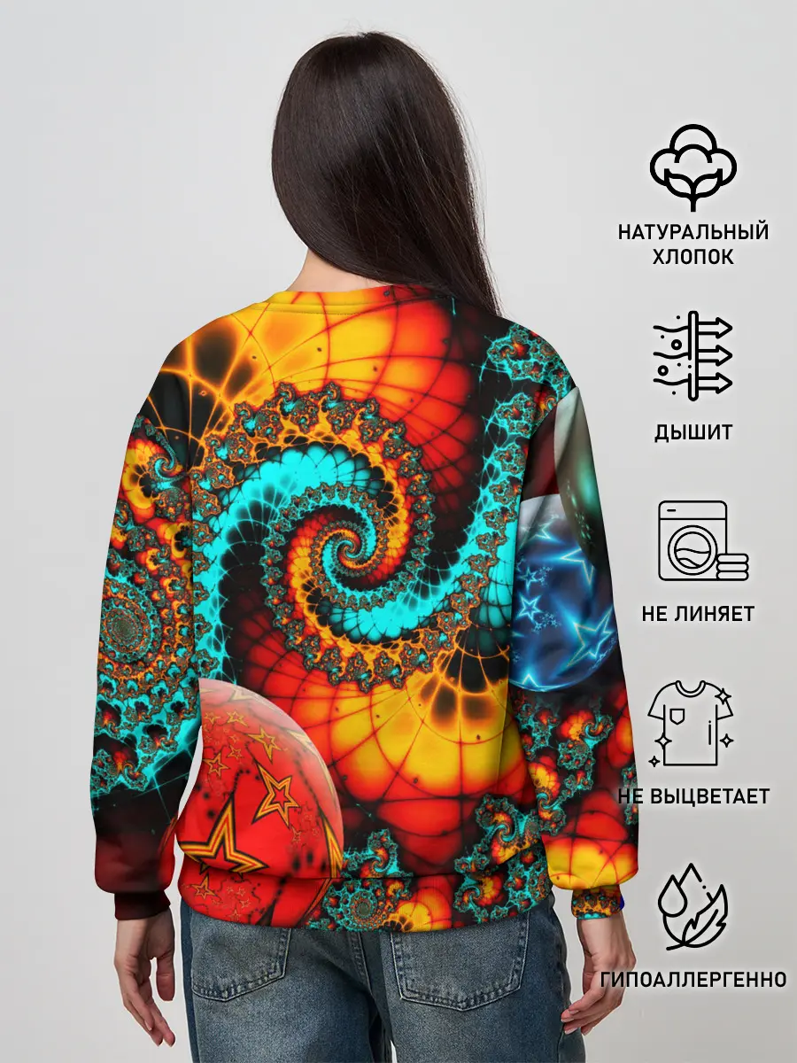 Женский свитшот / СТОЛКНОВЕНИЕ ПЛАНЕТ