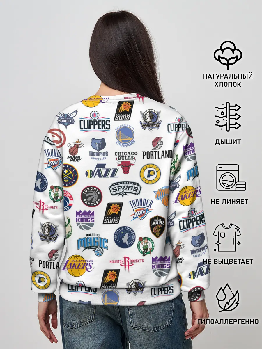 Женский свитшот / NBA Pattern | НБА Паттерн