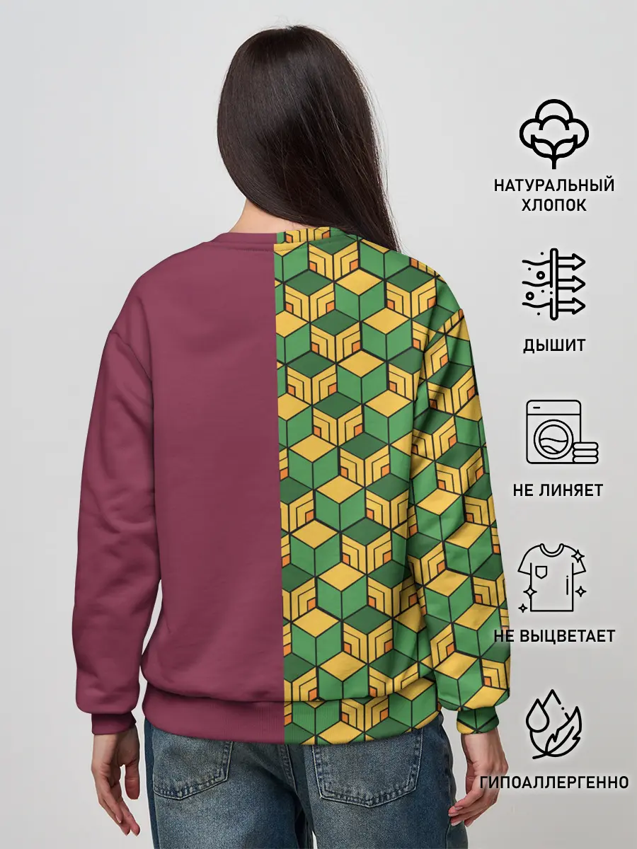 Женский свитшот / ГИЮ ТОМИОКА / KIMETSU NO YAIBA