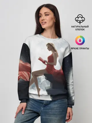 Женский свитшот / На Луне