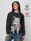Женский свитшот / Щенок в подарок