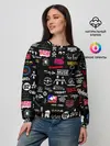 Женский свитшот / ЛОГОТИПЫ РОК ГРУПП | PATTERN