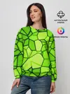 Женский свитшот / Зеленая мозаика