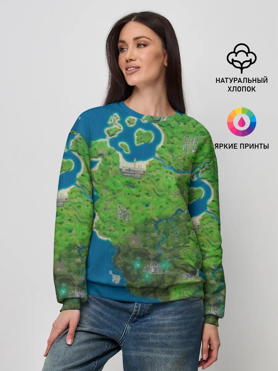 Женский свитшот / Fortnite карта