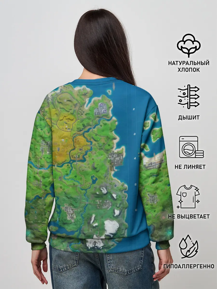 Женский свитшот / Fortnite карта