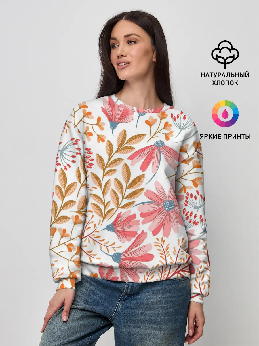 Женский свитшот / Цветы